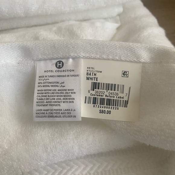 HOTEL COLLECTION  Finest Bath towel 30x56 in made in Turkey - Picture 5 of 5